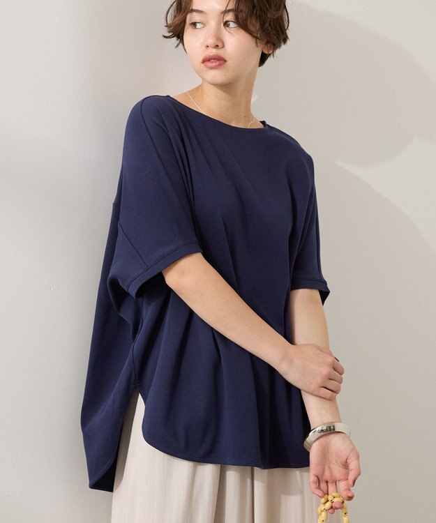 AMERICAN HOLIC 【接触冷感】スムースニュアンスロングプルオーバー Navy