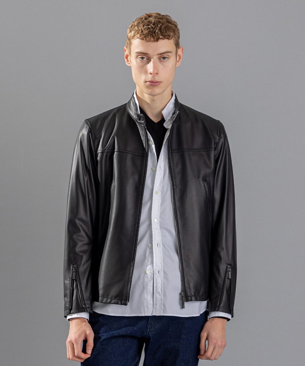 LEON 2月号掲載】ライトラムナッパレザー シングルライダース / JOSEPH