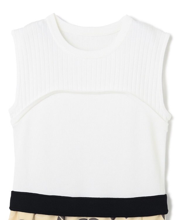 GRACE CONTINENTAL マリンニットワンピース ホワイト