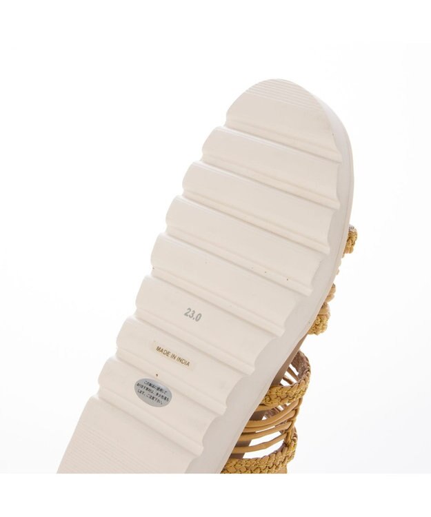 MODE ET JACOMO <D'ICI>フットベッドメッシュサンダル イエロー