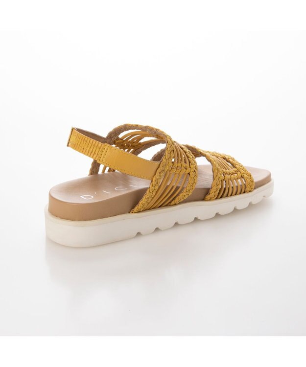 MODE ET JACOMO <D'ICI>フットベッドメッシュサンダル イエロー