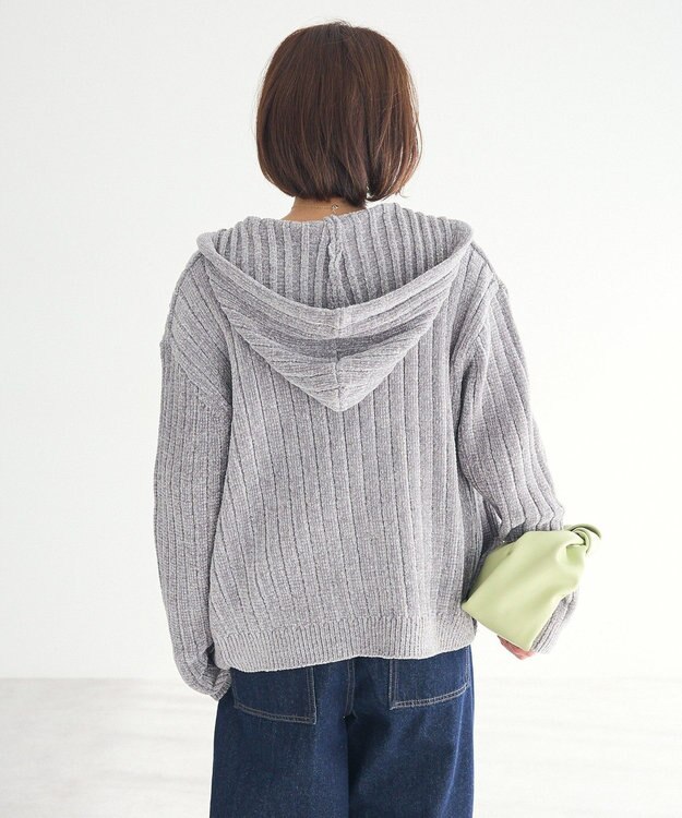 CRAFT STANDARD BOUTIQUE アニマル刺繍ニットZIPパーカー Ivory