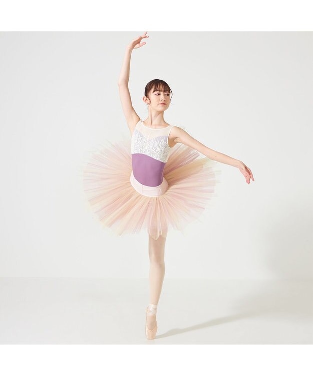 Chacott ◎【Nela ライン】ノースリーブレオタード パープル