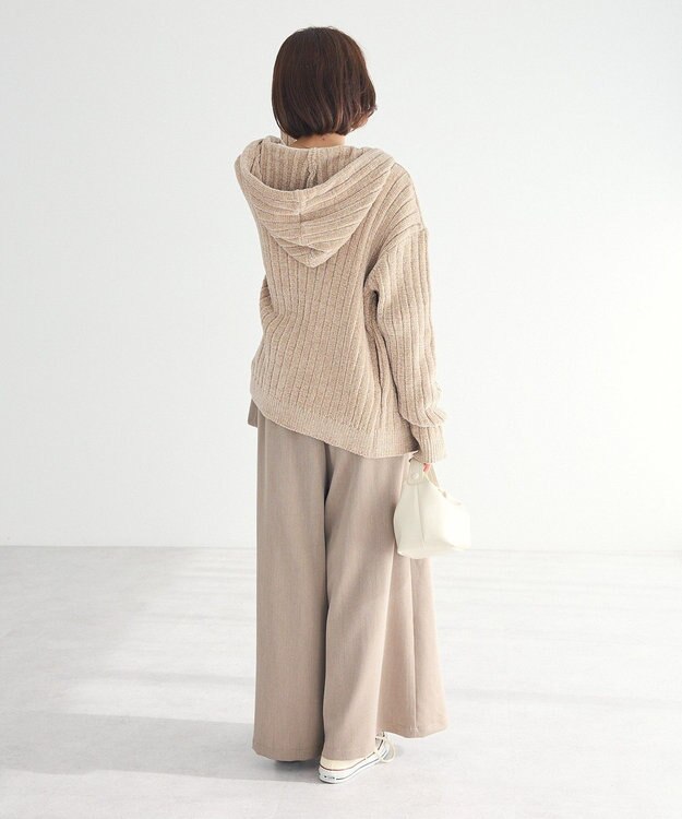 CRAFT STANDARD BOUTIQUE アニマル刺繍ニットZIPパーカー Ivory