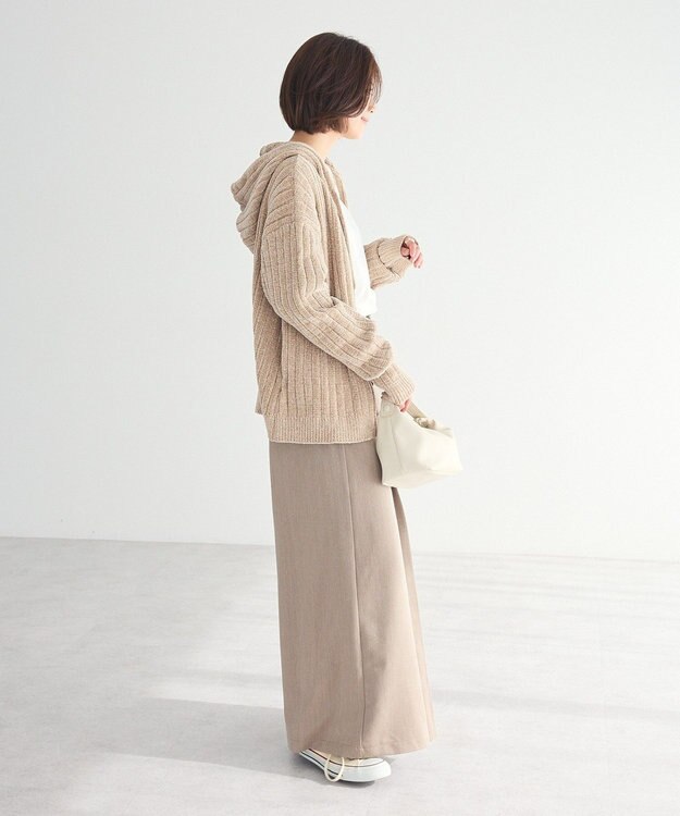 CRAFT STANDARD BOUTIQUE アニマル刺繍ニットZIPパーカー Ivory