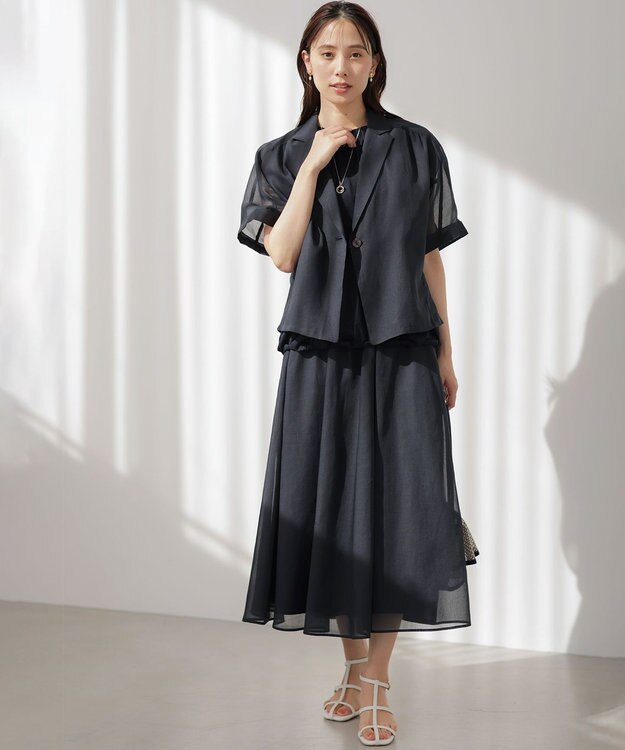 組曲 S 【先行予約】カラーボイル スカート ネイビー系