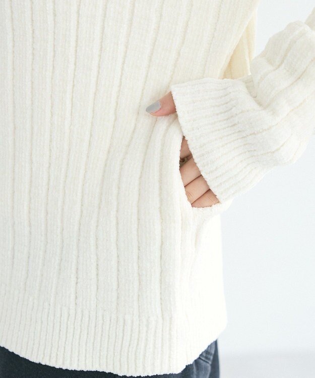 CRAFT STANDARD BOUTIQUE アニマル刺繍ニットZIPパーカー Ivory