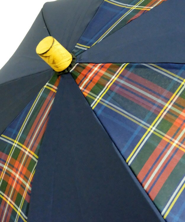 +RING レディース向け プラスリング 晴雨兼用（長ショート） NVY-CHK T1246 紺