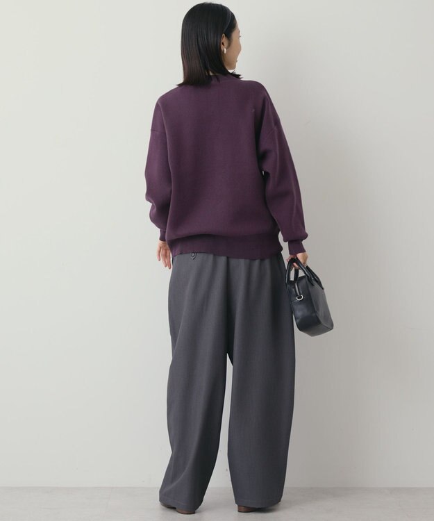 AMERICAN HOLIC コットンブレンドスポンディッシュカーディガン Wine