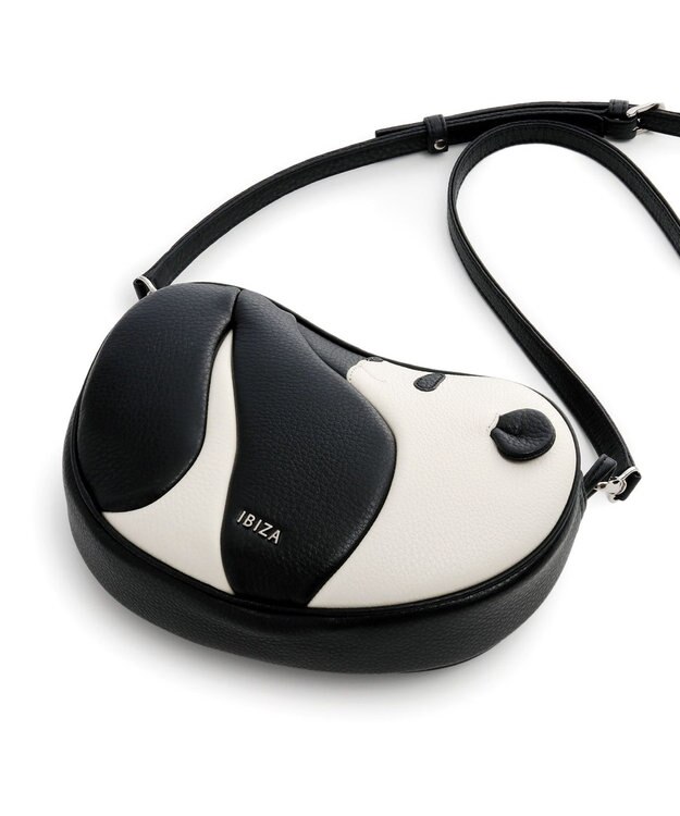 IBIZA アニマーダ　牛革　ショルダーバッグ(S)(パンダ) 黒