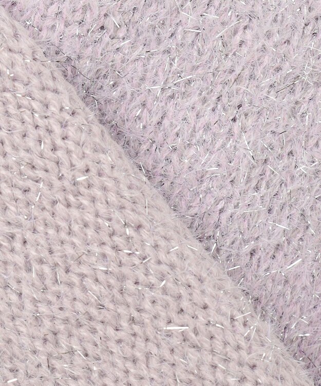 UNFILO L ラメシャギー  ニット ラベンダ―