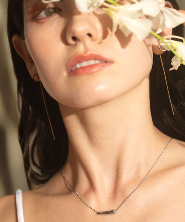 blancotokyo 【金属アレルギー対応】ニュアンスバーネックレス CARICIA シルバー