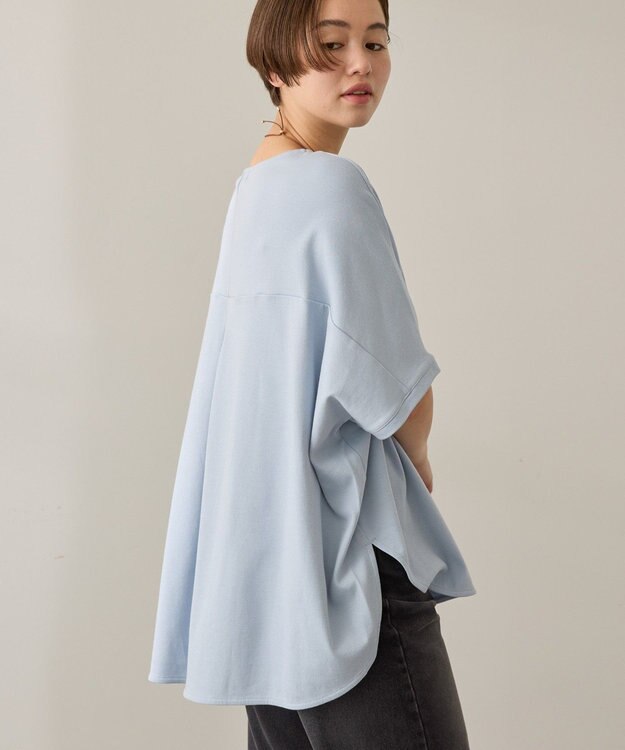 AMERICAN HOLIC 【接触冷感】スムースニュアンスロングプルオーバー Blue