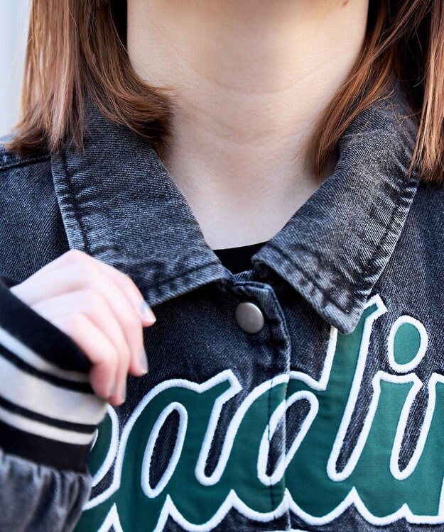 WEGO スタジアムロゴデニムショートスタジャン ブラックその他