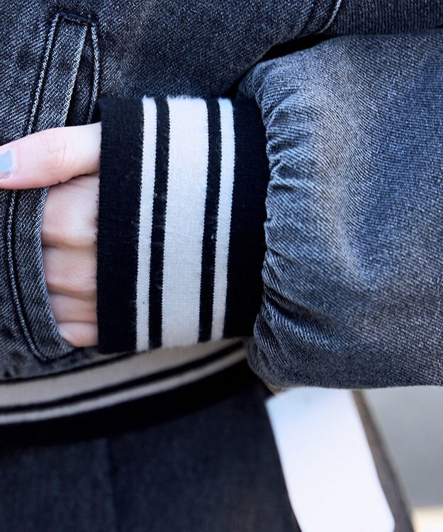 WEGO スタジアムロゴデニムショートスタジャン ブラックその他