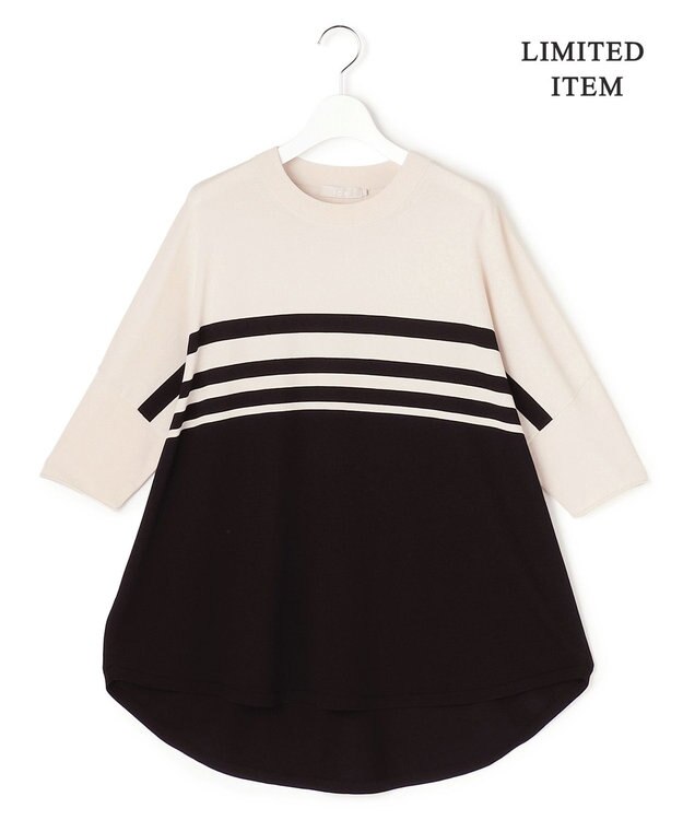 ICB 【先行予約・WEB限定カラーあり】VIS/NYハイゲージ プルオーバーニット トープ×ブラックボーダー［WEB限定］