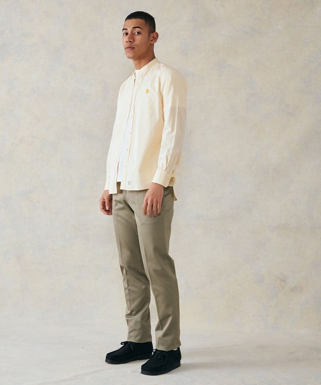 J.PRESS MEN 【WEB限定】ピンオックスバンドカラーバックブル シャツ イエロー系