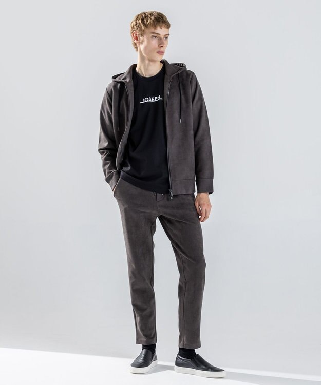 JOSEPH HOMME 【WEB・一部店舗限定  】レザーライクポンチ　ドロスト付テーパードパンツ / PEGG CONVERTIBLE グレー系