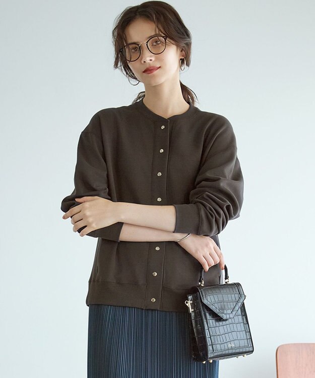 23区 【SLOW/一部店舗限定】ライトダンボール カーディガン グレー系