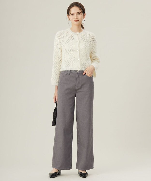 自由区 S 【カタログ掲載】テープヤーン カーディガン オフホワイト