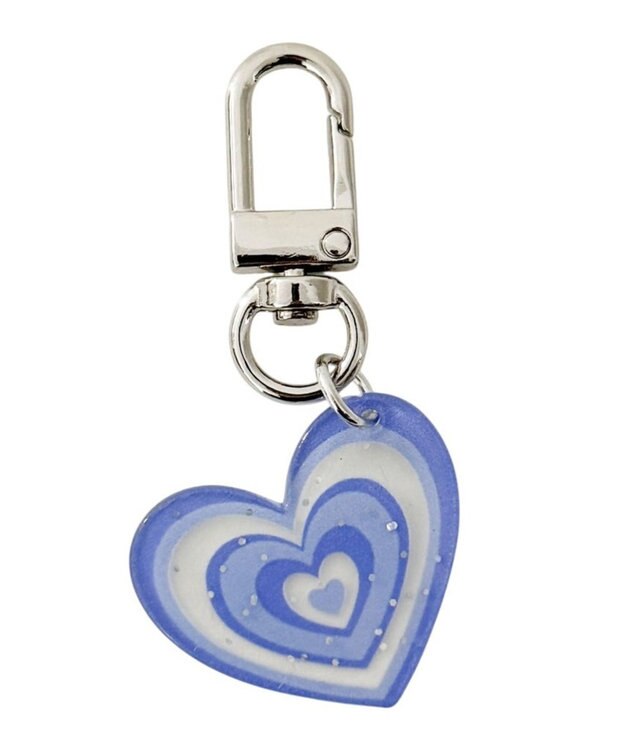 WEGO カラフルハートキーホルダー ブルー