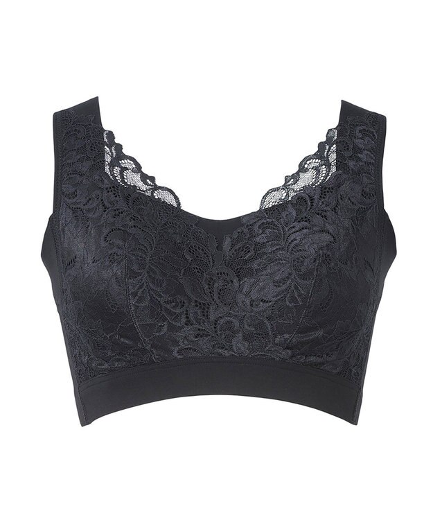 BRADELIS New York 【BRADELIS NewYork peace】　素肌しっとりハッピーバストブラ23 とろけるような肌ざわりで美胸メイクする補正ブラ ブラック