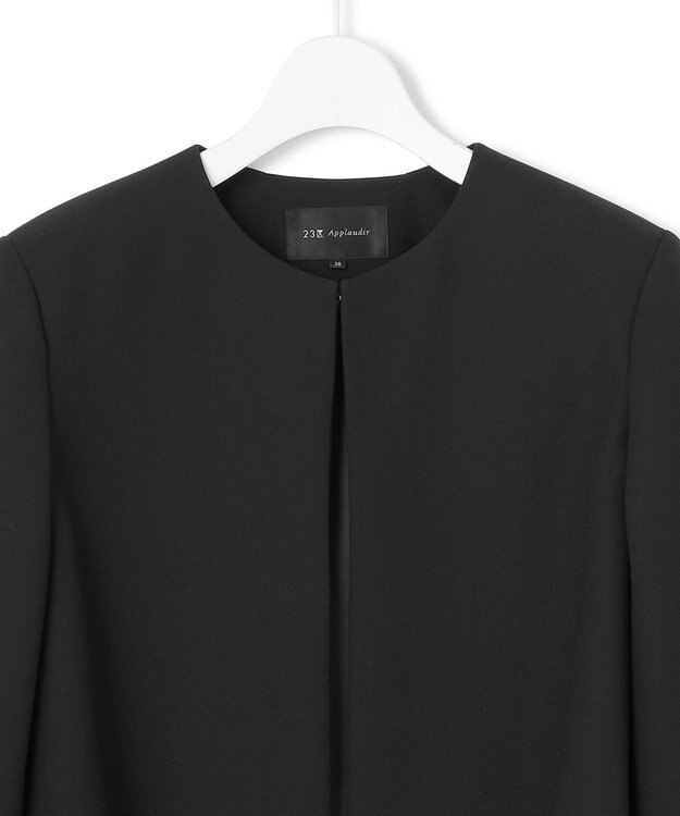 23区 L 【APPLAUDIR】バックサテンジョーゼット ジャケット ブラック系