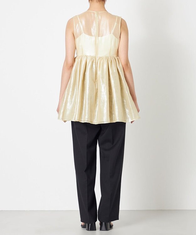 NAVE 【Nave・シアー素材】ラメボイル ブラウス アイボリー系