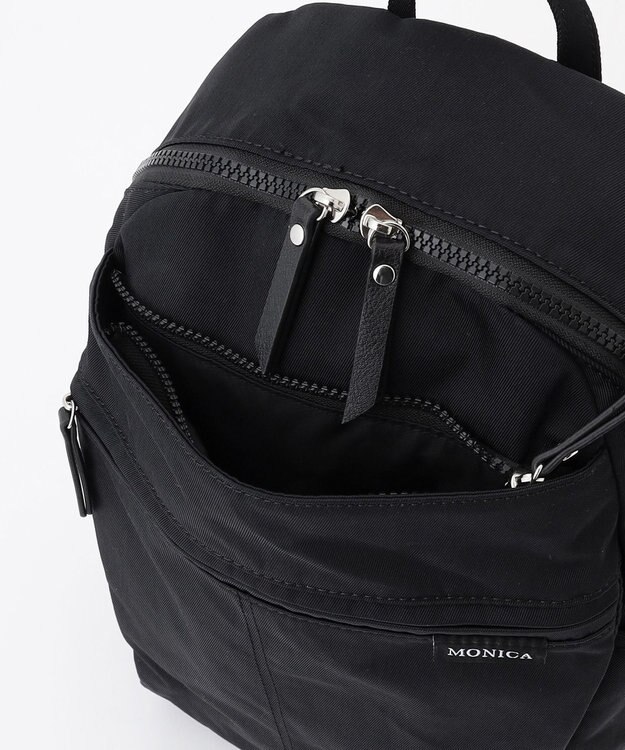 LA BAGAGERIE 【MONICA】サイドジップリュックサック ブラック