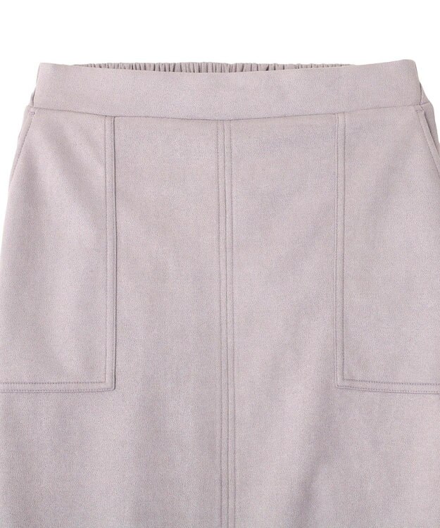 Green Parks なめらかタッチスウェード調Ｉラインスカート Lavender