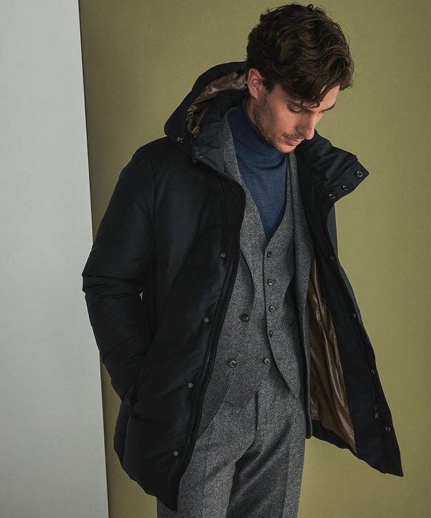 GOTAIRIKU 2年連続売上NO1【仕事で着られる】MINOTECH/ミノテック ドレス ダウンコート ブラック系