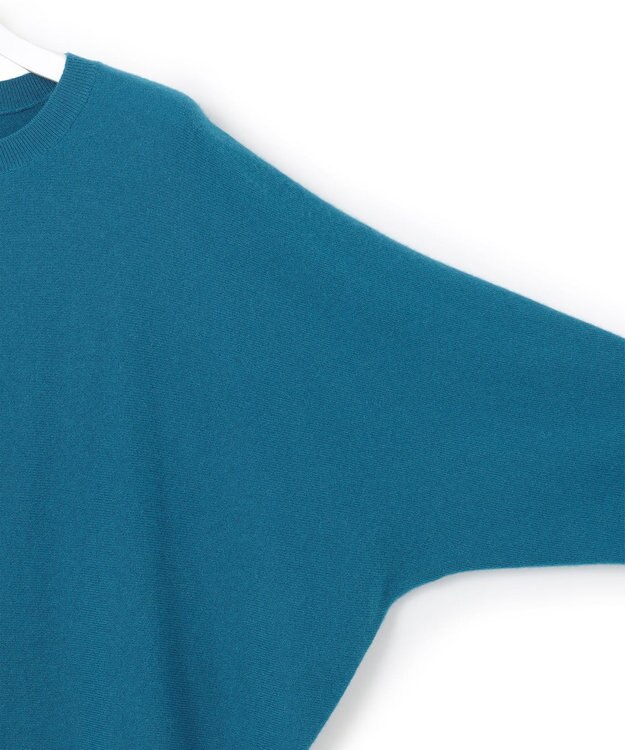 23区 【洗える】ピュアカシミヤ ドルマンスリーブ ニット ターコイズブルー系