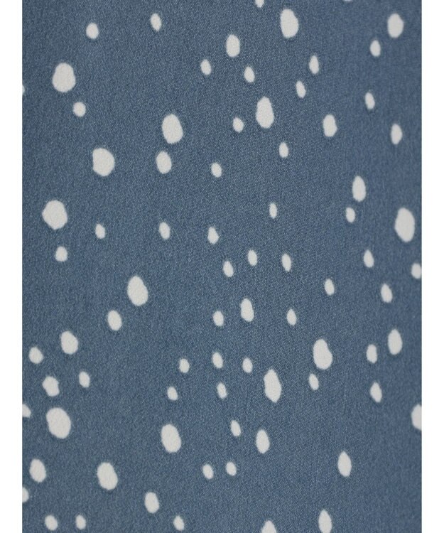 Green Parks 異素材ドットブラウス Blue