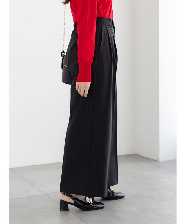 Te chichi TRツイル2タックワイドパンツ《2025winter catalog item》 ブラック