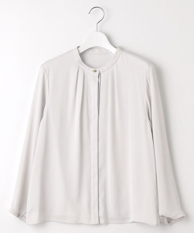 J.PRESS LADIES ジョーゼット カットソー ライトグレー系