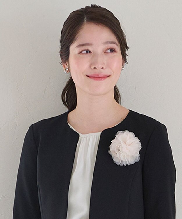 ANY SIS シャインフルール コサージュ ライトベージュ