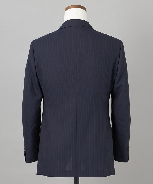 GOTAIRIKU 【御幸毛織】Superio160 ウールモヘヤシルクカシミヤ　スーツ（ネイビーストライプ） ネイビー系1