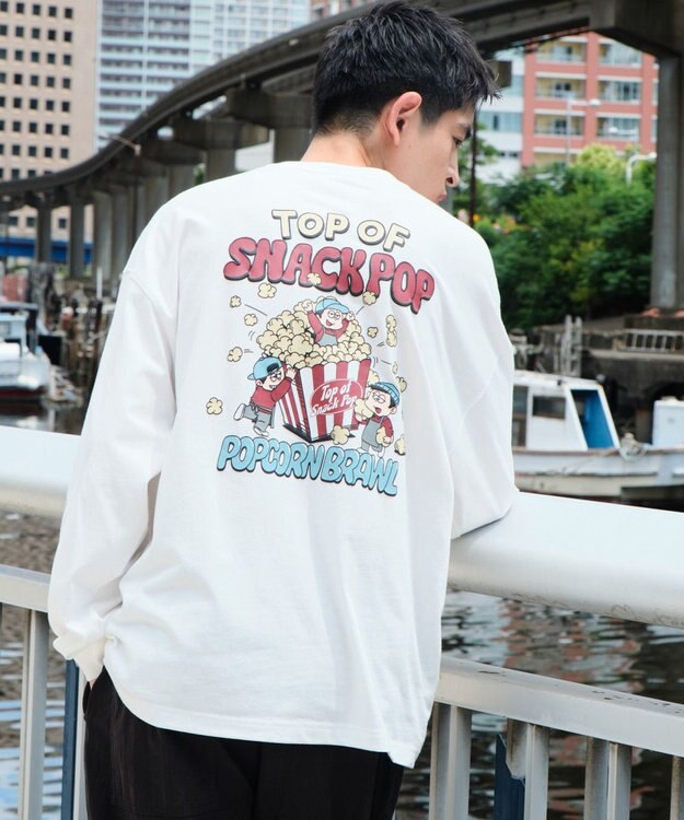 WEGO 【ユニセックス着用ITEM】ボーイズグラフィックBIG　T（LS） ホワイト