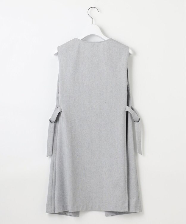 J.PRESS LADIES L リネンライクジャージー ロング ジレ ライトグレー系