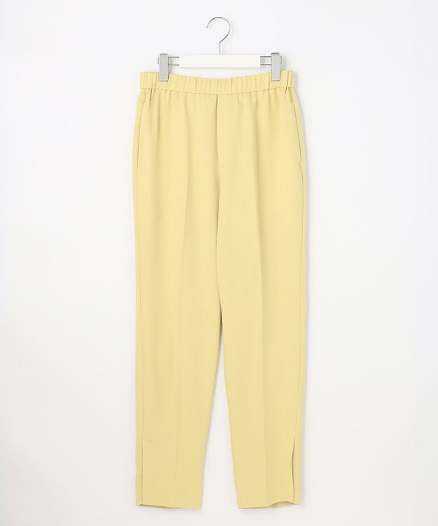 UNFILO 【ストレッチ/洗える】出会えるパンツ テーパード ライトイエロー系