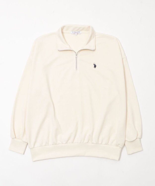 WEGO 【WEB限定/25年秋冬新作/ユニセックス着用ITEM】別注USPOLOハーフZIPPO オフホワイト
