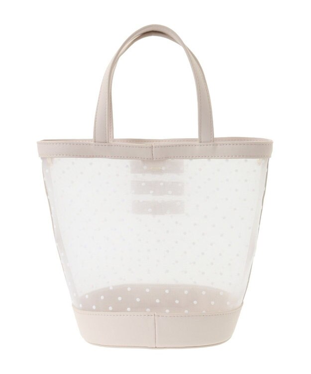 Maison de FLEUR メッシュチュールバッグ Pink Beige