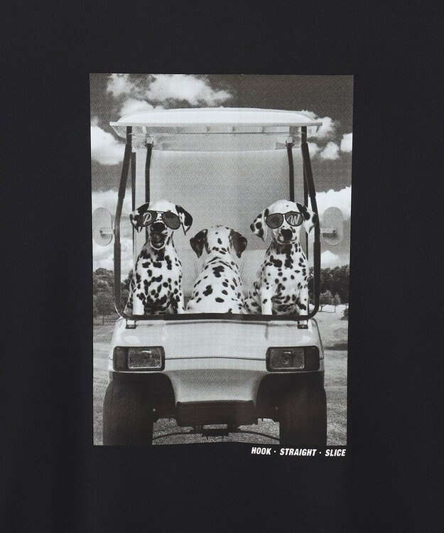 PW CIRCULUS 【UNISEX】【ストレッチ/UVケア/接触冷感/防透】バック フォト Tシャツ ブラック系