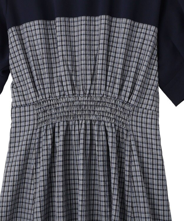 YECCA VECCA ハーフスリーブベアドッキングワンピース Check