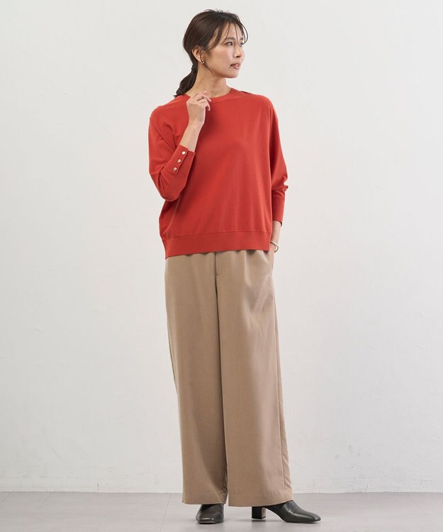 J.PRESS LADIES VIGODA ドルマンスリーブ ニット オレンジ系