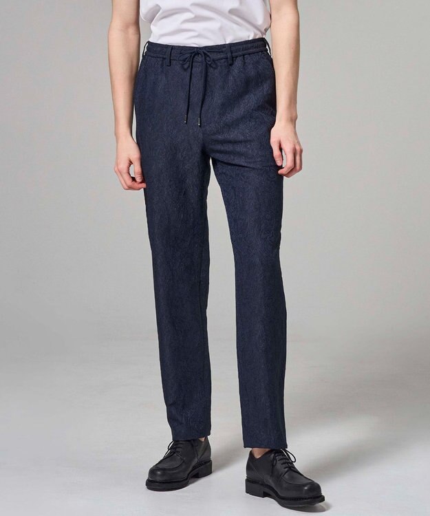 JOSEPH HOMME 【HIGH GRADE LINE】ブリーズリージャガード　ドロスト付ストレートパンツ / HOVE CONVERTIBLE ネイビー系