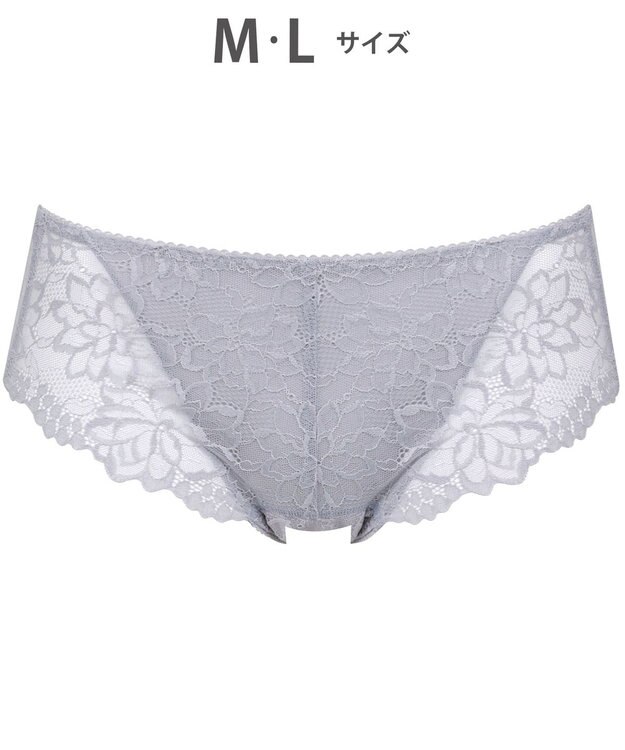 WACOAL サニタリーショーツ 【GOCOCi ゴコチ】 「普通~多い日」に対応 後ろまでしっかりカバー 羽付きナプキン対応 総レース 生理用ショーツ はきこみ丈あさめ レディース PGG198 /ワコール グレー