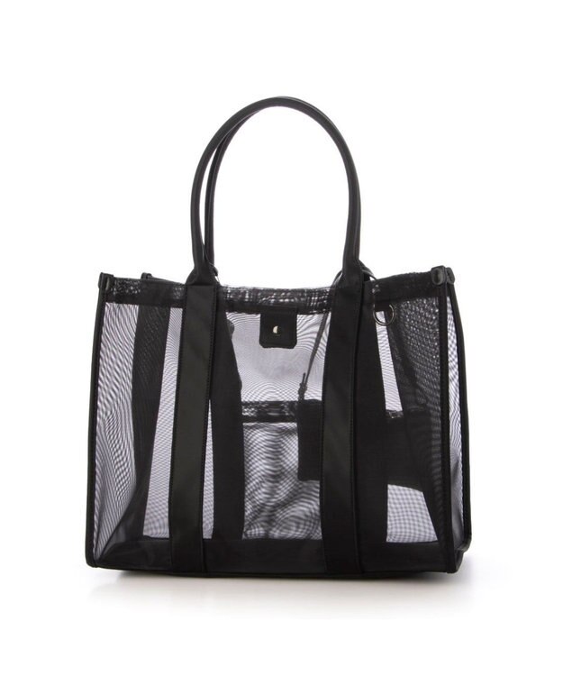 UNBILLION カシュカシュ cachecache / チュールメッシュスクエアビッグトート ブラック