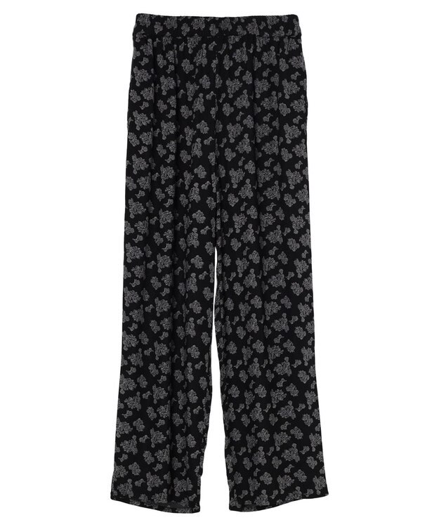 CRAFT STANDARD BOUTIQUE レーヨンイージーパンツ Flower Black