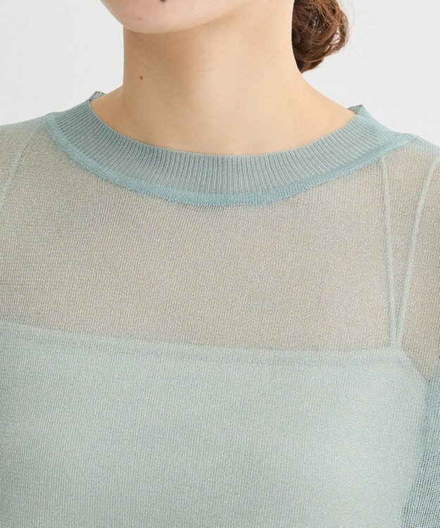 Green Parks ・ＥＬＥＮＣＡＲＥ　ＤＵＥ　ラメシアーニットプルオーバ Green